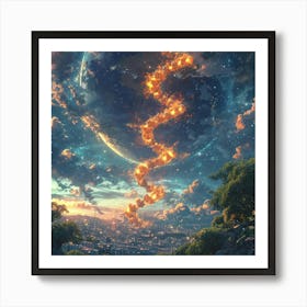 Dna Strand 2 Art Print