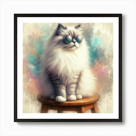 Cat With Sunglasses 2 Art Print