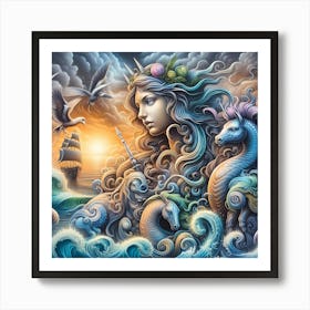 Mermaid 4 Art Print