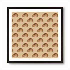 Coffee Beans Pattern Texture Art Print