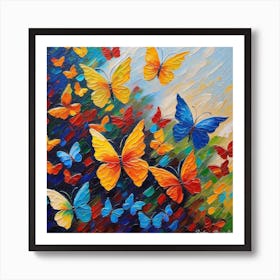 Colorful Butterflies 18 Art Print