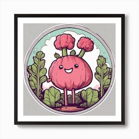 Cute Broccoli Art Print