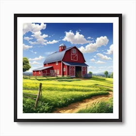 Big Red Barn 1 Art Print