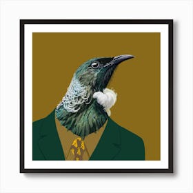 Tui In Suit Square Art Print