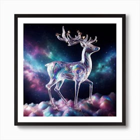 Deer In Space Art Print