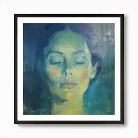 Woman With Closed Eyes 1 Art Print