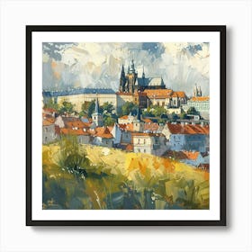 A Prague Castle Oil Painting Illustration 1720468470 4 Art Print