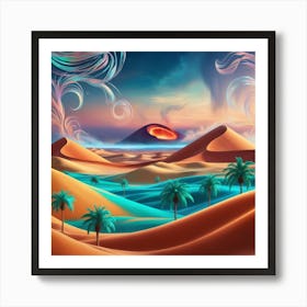 Desert Landscape Art Print