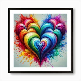 Colorful Heart Art Print