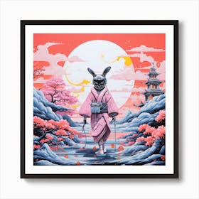 Rabbit In Kimono Art Print