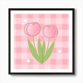 Pink Tulips 1 Art Print