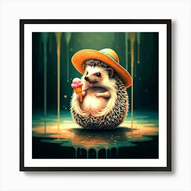 Hedgehog summer Poster