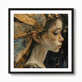 Gold Fairy Art Print