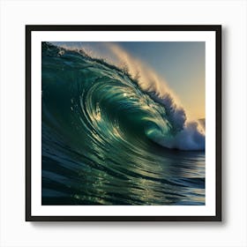 Sunset In The Ocean Art Print