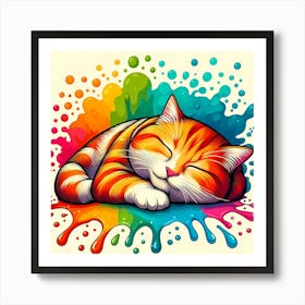 Creative Feline Cat Artwork 34 Art Print