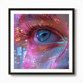 Cyborg Eye Canvas Print Art Print