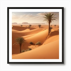 Sahara Countryside Peaceful Landscape Trending On Artstation Sharp Focus Studio Photo Intricate (31) Art Print