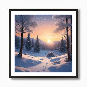 Whispers of the Winter Path Art Print