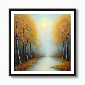 Autumn River Art Print