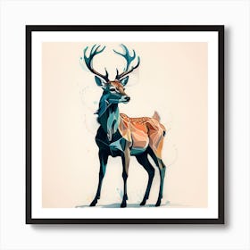 Deer Illustration - 1 Art Print