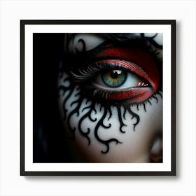 Devil Eye Makeup Art Print