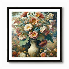 Flowers In A Vase 3 Art Print