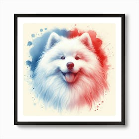 Watercolor Samoyed 4 Art Print