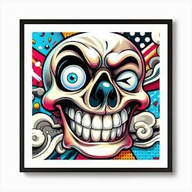 Pop Skull Art Print