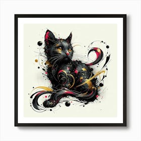 Black Cat Art Print