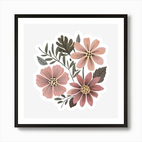 Pink Flowers 3 Art Print