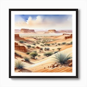 Desert Landscape 124 Art Print