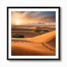 Sahara Countryside Peaceful Landscape Miki Asai Macro Photography Close Up Hyper Detailed Trendi (22) Art Print