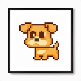 Pixel Dog Art Print