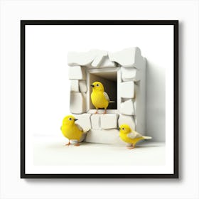 Birds In A Box Art Print