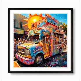 Truck Packed With Party Vibes Art Print