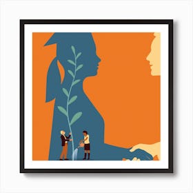 Ethical Foundation Values Square Art Print