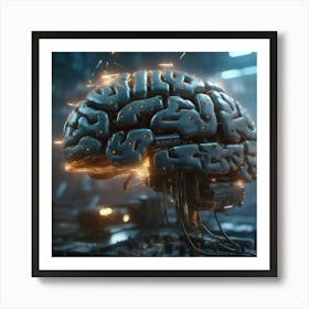 Futuristic Brain 8 Art Print