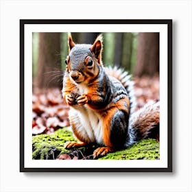 Squirrel In The Forest 116 Art Print