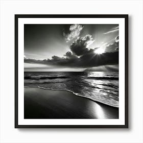 Sunset On The Beach 884 Art Print