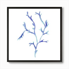 Blue Seaweed Art Print