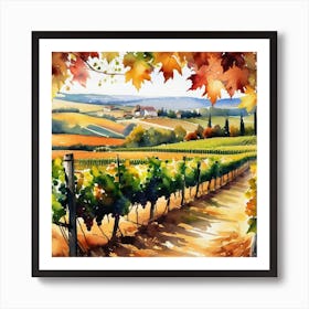 Tuscany Vineyard Art Print