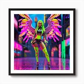 Neon Angel 38 Art Print