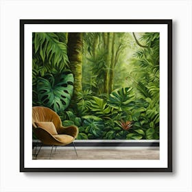 Tropical Jungle Mural 14 Art Print
