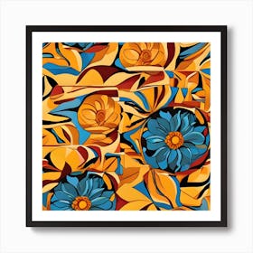 Abstract Floral Pattern Art Print