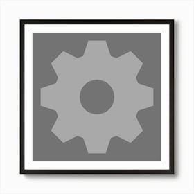 Gear Symbol Art Print