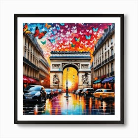 Paris Arc De Triomphe Art Print