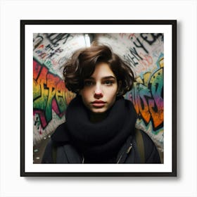 Graffiti Girl Art Print