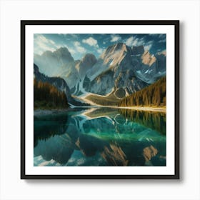 Lake In The Mountains Art Print