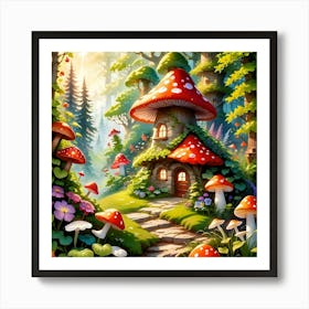 Fairy House In The Forest Art Print