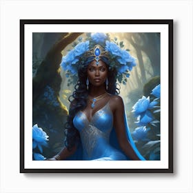 Blue Tree spirit Art Print